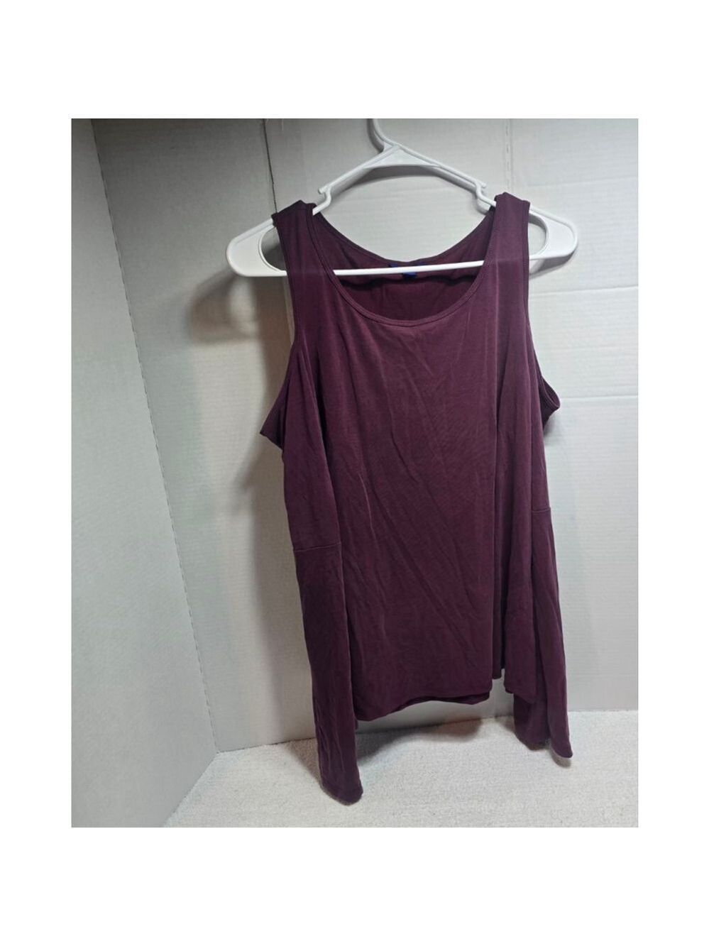 Women's Aeropostale Long Sleeve Cold Shoulder Tee XL Burgundy